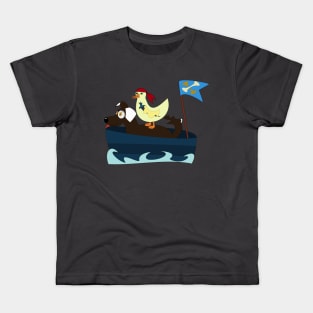 Dog sailor and duck pirate Kids T-Shirt